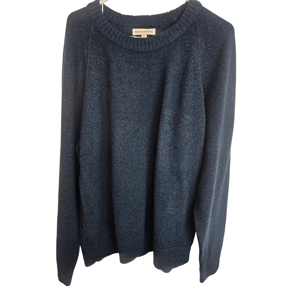 Banana Republic Mens Wool Sweater Size XL Stretch Minimalist Classic Cabincore